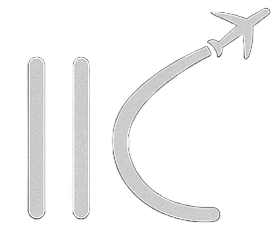 線路とヒコーキ雲